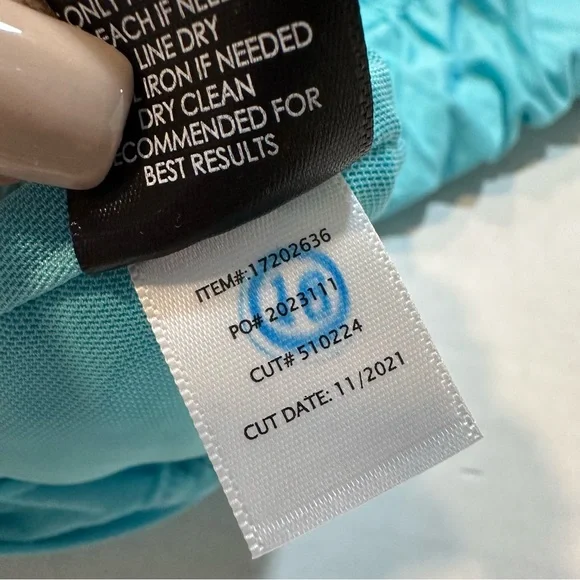 Torrid Blue Cinched Bodycon Midi Skirt Asymmetrical Hem, New w/ Tags, Size 2/2X - Picture 7 of 9